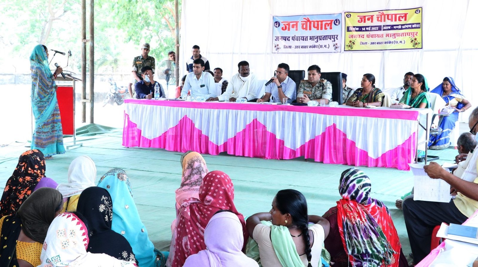 उत्तर बस्तर कांकेर : भानुप्रतापपुर विकासखण्ड के तीन गांवों में लगा जनचौपाल