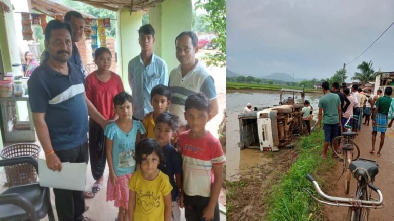 CG : स्कूली छात्रों से भरी टाटा मैजिक खेत में पलटी…