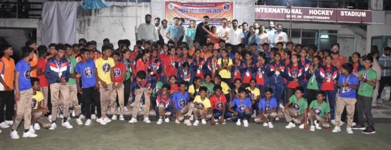 राजनांदगांव : एकलव्य आदर्श आवासीय विद्यालय राष्ट्रीय खेल महोत्सव 2025 मध्य क्षेत्र संभाग क्रमांक 2 स्तरीय आयोजन संपन्न
