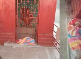 CG : नवजात बच्ची को मंदिर की चौखट में छोड़ा…