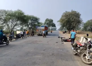 Rajnandgaon : सीमेंट लोडेड ट्रक ने बाइक को मारी टक्कर, बाइक सवार की मौत…