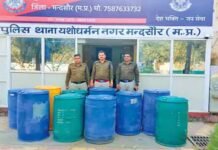 MDMA निर्माण का बड़ा नेटवर्क फटा मंदसौर में, जब्त 1886 किलो केमिकल, 100 किलो ड्रग्स बनने से बचाई गईं जानें