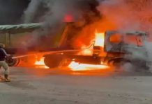 CG : कोयला लोड ट्रेलर में लगी आग, स्टेडियम रोड की घटना …